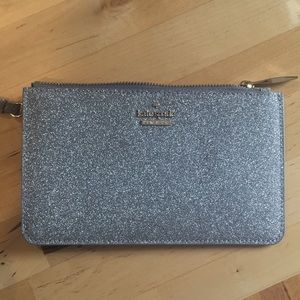 Kate Spade Silver Sparkle Wristlet